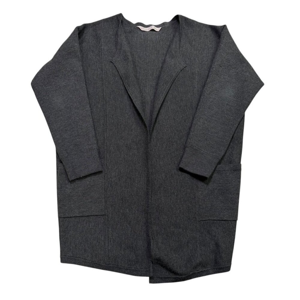 Athleta Chill Chaser Long Line Merino Wool Cardigan Gray Size S